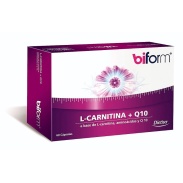 Vista delantera del l-Carnitina + Q10 60 cápsulas Biform Dielisa en stock