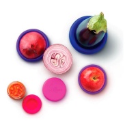 Juego 5 tapas ajustables de silicona Bright Berry - Food Huggers