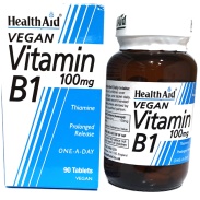 Vitamina B1 (tiamina) vegana 100mg 90 cápsulas Health Aid