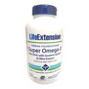 Super Omega-3 con Sésamo y Olivo 120 perlas Life Extension