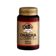 Vista frontal del aceite de Onagra 500mg 220 perlas Obire en stock