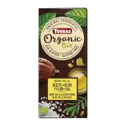 Chocolate negro 70% cacao con flor de sal bio, 100 g Torras