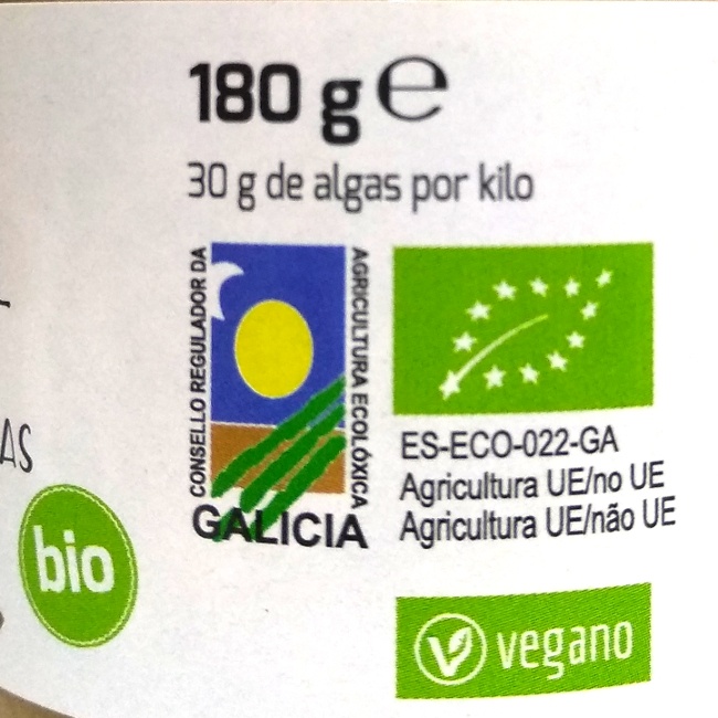 Foto 2 detallada de paté vegetal con Algas 180gr Algamar