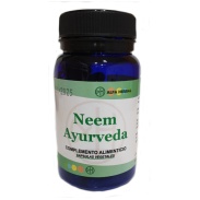 Vista frontal del neem ayurveda 60 cápsulas Alfa Herbal en stock