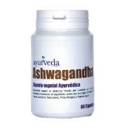 Vista delantera del ashwagandha ayurveda, 60 cáp. 4, 75 mg  Ayurveda en stock
