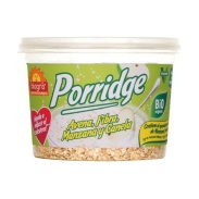 Vista principal del porridge de avena en stock