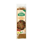 Vista delantera del spaghetti espelta y quinoa 250 g Biogra en stock