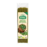 Vista frontal del spaguetti de guisantes 250 g Biogra en stock
