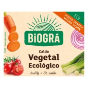 Vista delantera del caldo Vegetal – Cubitos 60 g Biogra en stock