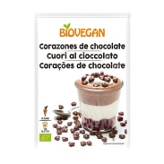 Vista principal del corazones de chocolate (s/gluten) Biovegan - CAJA de 10x35 g en stock
