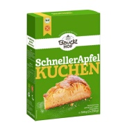 Vista frontal del tarta de manzana rápida (s/gluten) 2x250 g - Bauckhof en stock