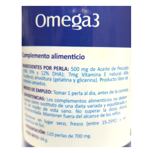 Foto detallada de omega 3 18%EPA 12%DHA 500mg 120 perlas Ens