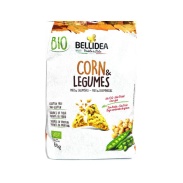 Vista delantera del snack maíz y legumbres bio 60g Bellidea
