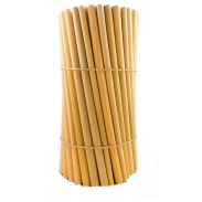 Vista frontal del granel | Pajitas de bambú 14 cm (50 unidades) en stock