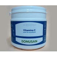Vista frontal del vitamina C 250 gr Bonusan en stock