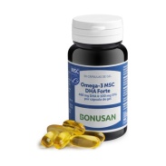 Vista frontal del omega-3 MSC DHA forte 30 cáps  Bonusan