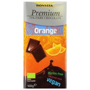 Vista principal del chocolate negro naranja eco s/glu s/lac bon tableta 100g Bonvita en stock
