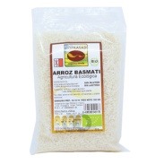 Vista delantera del arroz basmati blanco bio 500 gr sin gluten/sin lactosa Bioprasad en stock