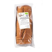 Vista frontal del pan de espelta sin levadura (bajo en sal) 500 gr. Bioartesa en stock