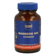 Vista frontal del magnesio gsn 400 citrato 120 compr GSN en stock