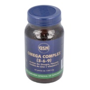 Vista frontal del omega complex 3,6,9 60 perlas GSN en stock