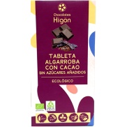 Tableta ecológica de algarroba 100gr Chocolates Higón