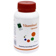 Vista delantera del vitamina C Liposomal de 90 cáps Cien por Cien Natural en stock