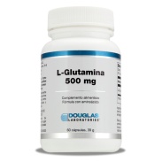 Vista frontal del l-Glutamina 500mg 60 cápsulas Douglas