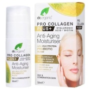 Vista delantera del crema Hidratante Pro Collagen Plus+ probio 50 ml Dr. Organic en stock
