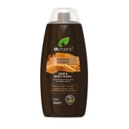 Vista delantera del gel de ducha y cabello de ginseng orgánico 250 ml Dr. Organic en stock