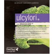 Vista frontal del ulcylori 30 cápsulas DietMed en stock