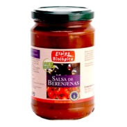 Vista frontal del salsa berenjenas eco 300 gr Espiga biolog sakai en stock