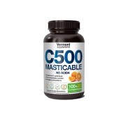 Vista delantera del c500 Masticable sabor naranja 120 comp Vermont Supplements en stock