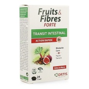 Vista frontal del frutas y Fibras Forte 24 comp ORTIS® Laboratoires en stock