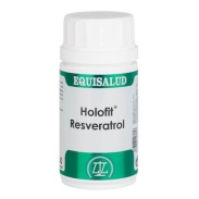 Vista frontal del holofit resveratrol 60 cáps de 400 mg. Equisalud en stock