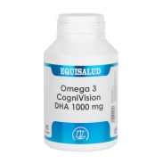 Vista delantera del cognivision omega 3 dha 1.000 mg 90 perlas Equisalud en stock