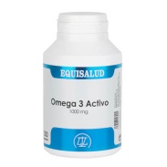 Vista delantera del omega 3 activo 1000 mg 120 perlas Equisalud en stock