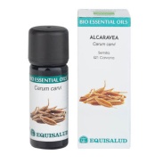 Vista delantera del bio essential oil alcaravea - qt:carvona 10 ml. Equisalud en stock