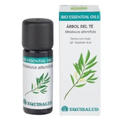 Vista frontal del bio essential oil arbol de té - qt:terpinen-4-ol 10 ml. Equisalud en stock