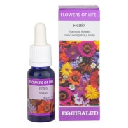 Vista frontal del flowers of life estrés 15 ml. Equisalud en stock