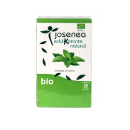 Vista delantera del edulkorante natural bio 20 bolsas de papel biodegradable  Josenea en stock