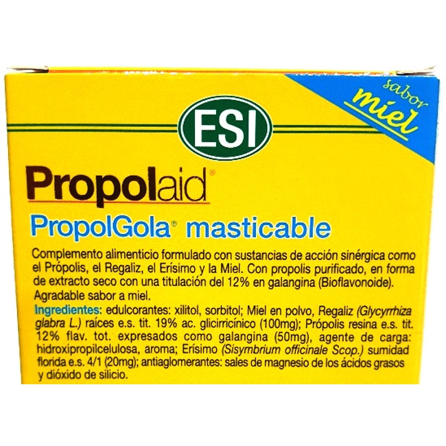 Foto detallada de propolaid PropolGola masticable (sabor miel) 30 tabletas ESI