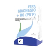 Vista frontal del fepa-magnesio + b6 (p5p) 60 cáps Fepadiet en stock