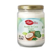 Vista delantera del aceite de coco virgen bio, 500 ml El Granero Integral en stock