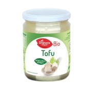 Vista delantera del tofu en conserva bio, 440 g  El Granero Integral en stock