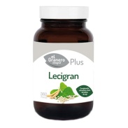 Vista frontal del lecigran (lecitina de soja), 360 per. 720 mg en stock