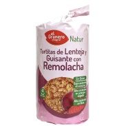 Producto relacionad Tortitas de lenteja y guisante con remolacha 122gr El Granero