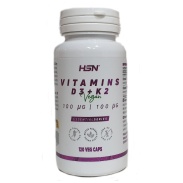 Vista frontal del vitamina d3 + vitamina k2 4000ui/100mcg - 120 cáps HSN en stock