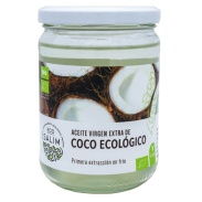 Vista frontal del aceite coco virgen extra eco tarro 400 gr Eco Salim en stock
