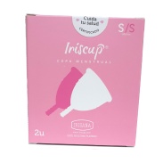 Copa menstrual Iriscup 2 unidades 100% silicona platino talla S Irisana